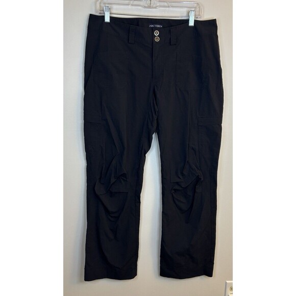ARC'TERYX Black Technical Cargo Pant Women 12 Nylon Utility Outdoor Trail Hiking - Picture 1 of 11